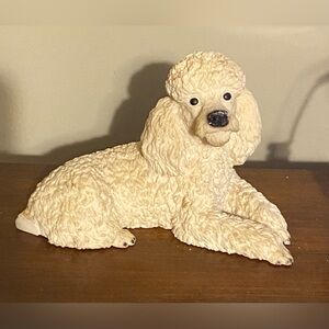 Poodle white VTG 1988 Castagna made in Italy figurine flawed